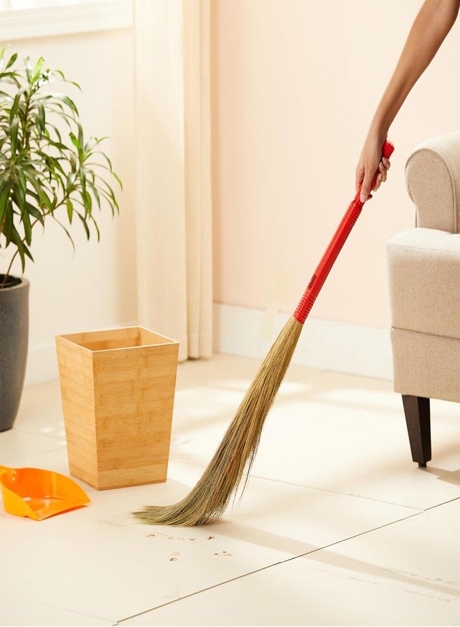 Presto! Amazon Brand- Shubh Laxmi Grass Hard_Floor Broom- Red - Image 5